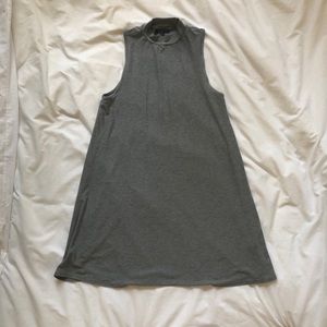 Gray High Neck Tank Dress